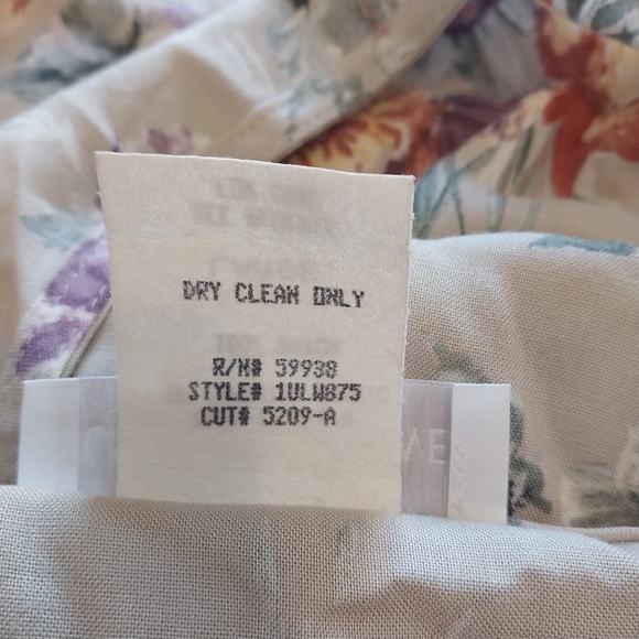 Vtg Susan Burrowes Size Large 90s Country Springtime Floral Cottagecore Dress - Picture 15 of 16